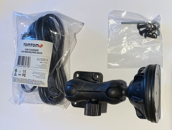 TomTom Fixation pour pare-brise RAM + Chargeur de voiture p. TomTom PRO 8270